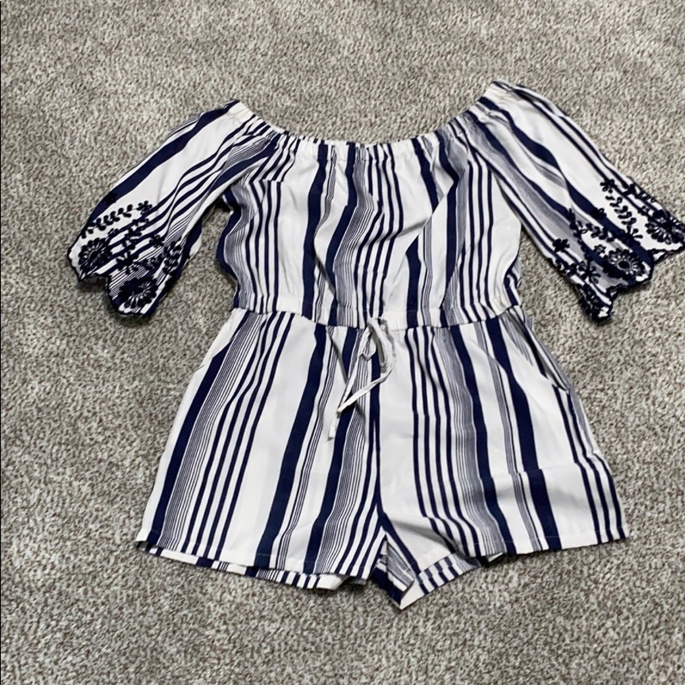 Off the shoulder short romper